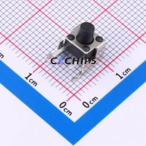 TS013-CBW0FH7.0 Tactile Switch Through hole-4P,7.5x7mm Switch Single Pole Single Throw Round Button 2.5N Right Angle Insert - Product Image 1