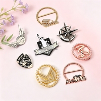 Épingles de mode personnalisées de haute qualité pour femmes, en alliage d'argent et d'or, avec strass et perles, pour vêtements, vente en gros