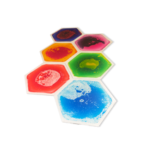 Fournitures d'apprentissage sensoriel pour besoins spéciaux : Tapis sensoriel tactile pour enfants avec tuiles de gel magique colorées pour activités ludiques