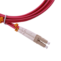 Penjualan Langsung Pabrik Kabel Serat Optik Multimode Duplex OM4 LC-UPC yang Dapat Disesuaikan 3.0mm Panjang 1M-70M Kabel Patch Optik