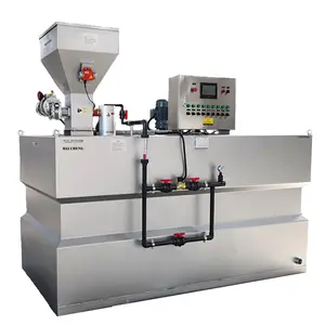 Equipo automático de sistema de dosificación de polímeros químicos, para planta de tratamiento de aguas residuales