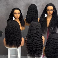 Perruque en cheveux humains bouclés birmans, sans colle, avec pointes torsadées, perruques ondulées profondes pour femmes
