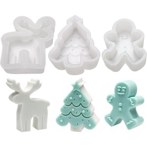 Christmas Tree Silicone Mold Snowflake Pine Cone Candle Mold DIY Craft Mold For Holiday Decorating - Product Image 5