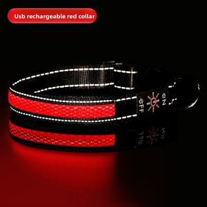 Leuchtendes 100% Nylon Hundehalsband für Spaziergänge Wiederaufladbar & Verstellbar für Große/Mittlere/Kleine Hunde - Product Image 6