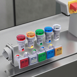 AD16 Light Emitting Diode <strong>Digital</strong> <strong>Display</strong> AC Voltmeter Indicator Light 22MM AC60-500V Red Green <strong>Mini</strong> LED Indicator Panel Light - Product Image 6
