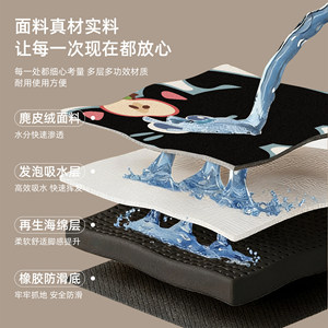 Cartoon Bathroom Diatom Mud Mat Custom Shape Anti Slip Soft Rug For Toilet Shower Room - Product Image 3