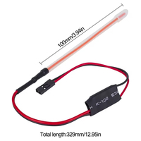 100mm Rosa RC LED-Lichtstreifenleiste Heckstoßstangen-Lampen-Set für 1/10 1/8 RC Crawler Truck Dekorative Beleuchtung Zubehör