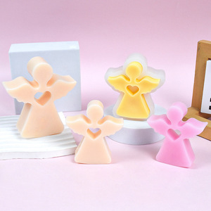 Choukai 3D Heart Angel Silicone Mold Candle Making <b>DIY</b> <b>Kit</b> For Home Decoration Aromatherapy - Product Image 2