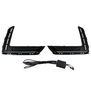 Luci Diurne LED DRL per <span class=keywords><strong>Honda</strong></span> CR-V <span class=keywords><strong>CRV</strong></span> 2023 2024 2025 Copertura <span class=keywords><strong>Nera</strong></span> per Fari Antinebbia con Indicatore di Direzione Giallo - Product Image 1