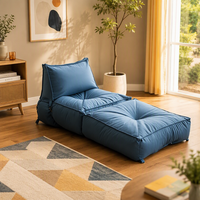 Multifunktionaler 2-in-1 Einzelner Komprimierter Sitzsack Faulenzerstuhl Liegestuhl Couch für Zuhause Wohnzimmer Schlafzimmer Hotel