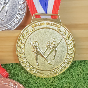 Médaille en métal moulé sous pression pour patinage artistique, récompense pour compétition sportive scolaire ou de club, cérémonie d'hommage, personnalisable avec inscription - Product Image 2