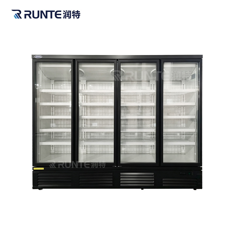 ガラス扉冷蔵庫 スタンド型 2段棚付き Transparent-2-3-4-Glass-Door-