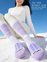 Chaussettes de compression épaisses et chaudes personnalisées, chaussettes en laine spécifiques au ski avec propriétés de séchage rapide