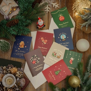 Medium Size Christmas Card with Envelope for Holiday Decor Handmade Vintage Christmas Card for Gift Giving - Product Image 3