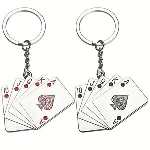 Llavero de Metal Creativo Tonghuashun con Diseño de Cartas de Póker, Regalo Promocional de la Suerte para Gameros - Product Image 5