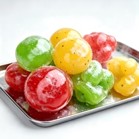 Balle anti-stress souple et craquante en TPR, à l'huile de coco et Vaseline, en forme de fruits (pastèque, kiwi) et de glace pilée
