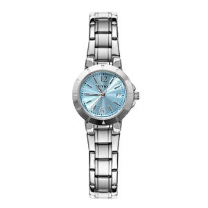 Reloj de pulsera para mujer de acero inoxidable, elegante reloj de cuarzo con indicador de fecha, reloj de pulsera moderno. - Product Image 5