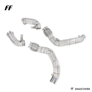 High Flow 304 Stainless Steel Exhaust Downpipe For BMW X5M F95 X6M F96
