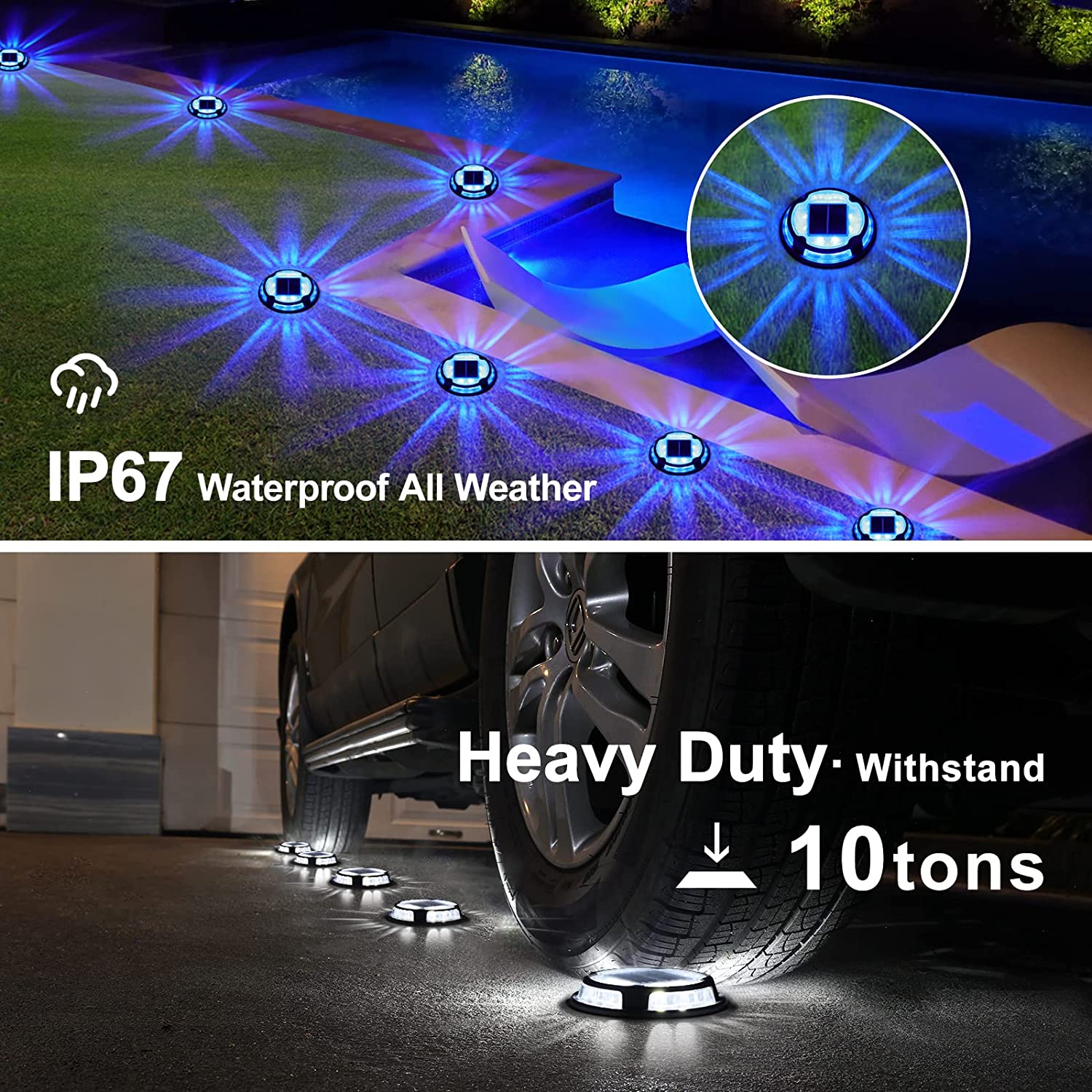 IP67 Waterproof Solar Dock Light Powered LED 110*23mm