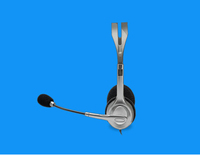 Casque stéréo filaire Logitech H110 avec micro anti-bruit, double prise 3,5 mm pour PC, bureau, centre d'appels