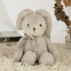 ตุ๊กตากระต่ายขนปุยแสนน่ารักพร้อมโบว์ ตุ๊กตากระต่ายอีสเตอร์สำหรับเป็นของขวัญวันเกิดในวันหยุด - Product Image 4