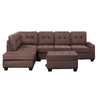 Brown L-Form Sofa Sofa Set Möbel Wohnzimmer 3 2 1-Sitzer verwendet billige Sofa modulare moderne Möbel Luxus elegant