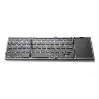 B089T Keyboard nirkabel Bluetooth, papan ketik optik nirkabel BT Universal dapat dilipat untuk PC
