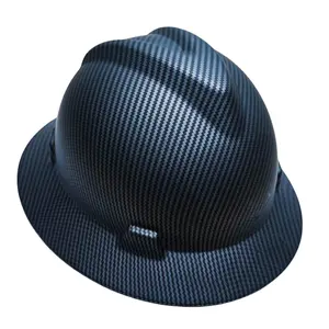 Vendita all'ingrosso cappello duro-Il più venduto elmetto a tesa intera per casco di sicurezza sul lavoro Design personalizzato in fibra di carbonio opaco ANSI