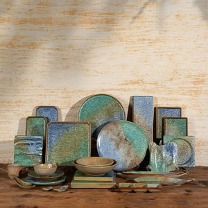 Custom Three-color Series Japanese-style Bird-burning Sushi Sashimi Plate Chaozhou Ceramic Tableware for Restaurant Household - Product Image 1