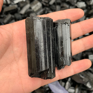 Tự nhiên màu đen <span class=keywords><strong>Tourmaline</strong></span> thô tinh thể đá đánh bóng màu đen <span class=keywords><strong>Tourmaline</strong></span> đá thô - Product Image 6