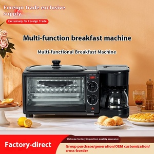 Máy ăn sáng gia đình tự động 3 trong 1 nguồn điện có chức năng Lò nướng bánh mỳ cà phê nóng xuất khẩu qua biên giới - Product Image 4