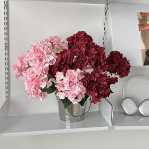 Yasunobu - Flores Artificiales de Hortensia Francesa de 5 Cabezas, Tacto Natural de Seda, Decoración de Boda, Arreglo Floral - Product Image 2