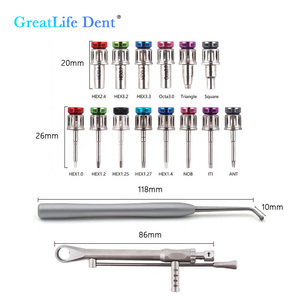 Kit de Instrumentos para Implantes Dentales Greatlife, Destornillador de Acero Inoxidable, Herramienta Protésica Manual - Product Image 2