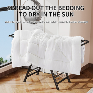 Giặt giá máy sấy đứng quần áo khô giá có thể gập lại kim loại Mòng Biển cánh quần áo sấy kệ đứng loại quần áo khô giá - Product Image 4