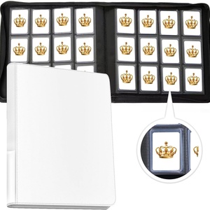 Premium PU Leather 12 Pocket Trading <b>Card</b> <b>Binder</b> Custom Black <b>Card</b> Album for Collection - Product Image 1
