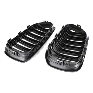 Griglia a rene anteriore griglia per <span class=keywords><strong>BMW</strong></span> <span class=keywords><strong>1</strong></span> <span class=keywords><strong>serie</strong></span> F20 F21 2015 2016 <span class=keywords><strong>2017</strong></span> lucido nero doppio ABS plastica - Product Image 3