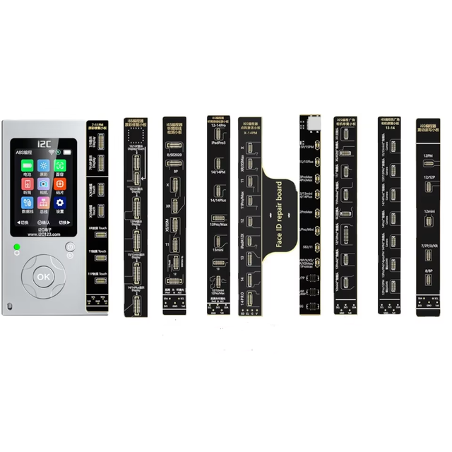 I2C A8S Programmer for iPhone 6-14/15 PM Battery/Dot Matrix/Original Color/Earpiece/Camera/Face ID Function Recover Repair Tool