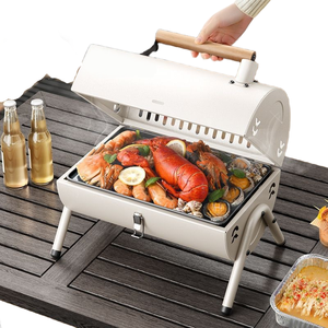 Folding Barbecue Camping Chimney Stainless Steel Bbq Charcoal <strong>Grills</strong> Outdoor Mini <strong>Portable</strong> <strong>Grills</strong> - Product Image 3