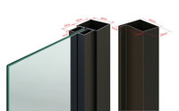 Porte intérieure double de haute qualité, style loft, en acier noir et verre, design français, 3 vantaux, cadre en fer cannelé avec verre