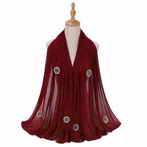 Nuevo Pañuelo de Chifón con Estampado de Perlas de Estilo Bohemio de 70*175 CM, Pañuelo de Moda para Mujer, Hiyab, Pañuelo para la Cabeza para Viajar YHK0082 - Product Image 1