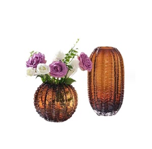 Vaso <span class=keywords><strong>con</strong></span> <span class=keywords><strong>Cactus</strong></span> e Pianta Artificiale, Composizione in Vetro Minimalista Nordica per Ingresso, Centrotavola, Ufficio e Decorazione Alberghiera - Product Image 1