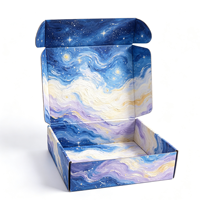 Boîtes d'expédition en carton ondulé écologiques imprimées sur mesure avec impression de logo style peinture à l'huile pour l'emballage e-commerce