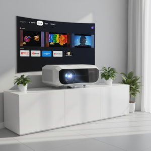 Proyector <span class=keywords><strong>Inteligente</strong></span> <span class=keywords><strong>Google</strong></span> a <span class=keywords><strong>Precio</strong></span> de Fábrica, 1900 ANSI, Certificado por Netflix, Enfoque Automático TOF, <span class=keywords><strong>Altavoz</strong></span> de 40W, Relación de Contraste de 22,000:1, Compatible con 4K - Product Image 1