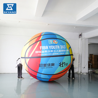 Modèle publicitaire géant gonflable personnalisé de ballon de basket simulé pour la promotion d'événements sportifs en extérieur et la décoration publicitaire commerciale