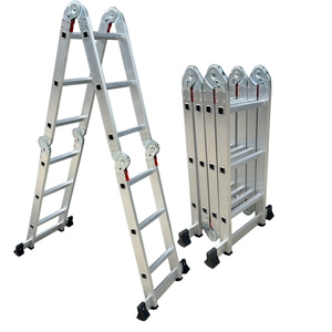 Escalera de Aluminio Multiusos Plegable de 4x4 Peldaños de Alta Resistencia - Product Image 5