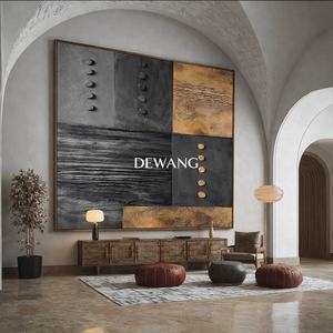 Pintura Minimalista Abstracta, Serenidad, Pintura al Óleo sobre Lienzo, Arte para Decoración de Pared de Sala de Estar Moderna, Decoración del Hogar, Interior - Product Image 3