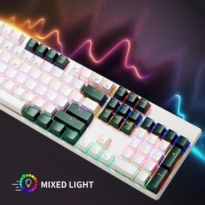 104 key ABS keycap RGB Backlit Ergonomic USB Type-C có dây hot swappable Red Brown chuyển đổi cơ khí chơi game Bàn phím cho máy tính để bàn - Product Image 3