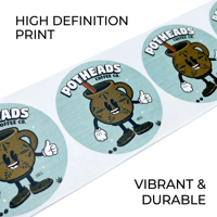 Autocollants en vinyle adhésif imperméables personnalisés pour bouteilles de boissons, écologiques, impression de logo de marque personnalisée, étiquettes en rouleau