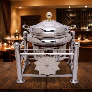 Soporte de lujo para platos de acero inoxidable ecológico tradicional al por mayor para catering, fiestas y eventos - Product Image 3