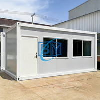 Maison conteneur modulaire préfabriquée intégrée et personnalisable de 20 pieds, moderne et portable, pour dortoir mobile